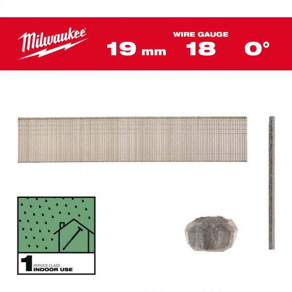 Финишные штифты, тип 18Ga, узкая T-образная шляпка 18G / 19 mm / RC / G / SC1 - 10.000 pc 4932492550