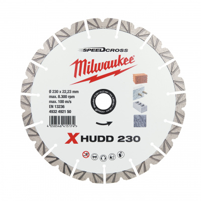 Алмазный диск Milwaukee X-HUDD 230 мм (1шт) 4932492150