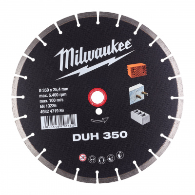 Алмазный диск Milwaukee DUH 350мм 4932471986