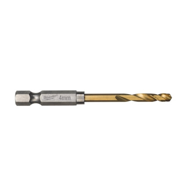 Сверло по металлу Milwaukee Shokwave HSS-G Tin Red Hex ⌀4 мм (2 шт) 48894708