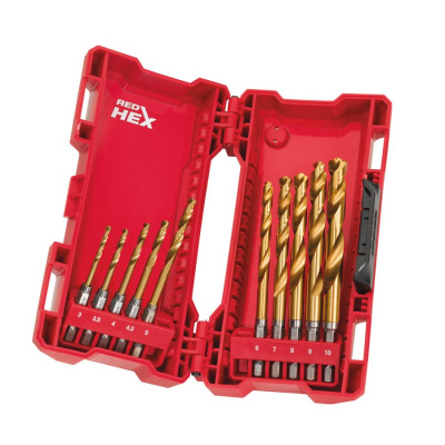 Сверло по металлу Milwaukee Shokwave HSS-G Tin Red Hex ⌀3 мм (2 шт) 48894763