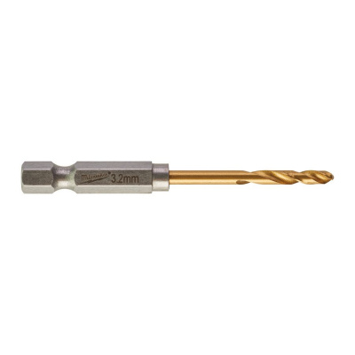 Сверло по металлу Milwaukee Shokwave HSS-G Tin Red Hex ⌀3 мм (2 шт) 48894763