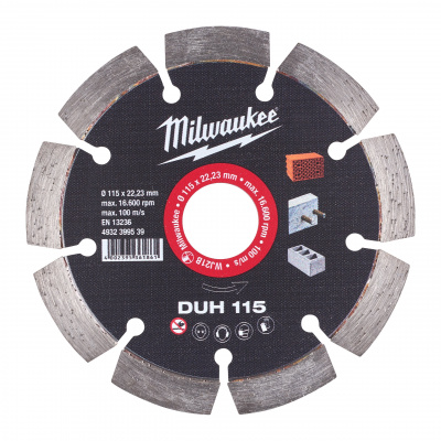 Алмазный диск Milwaukee DUH 115 мм (1шт) 4932399539