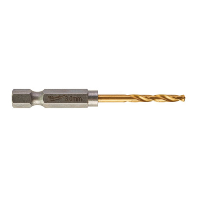 Сверло по металлу Milwaukee Shokwave HSS-G Tin Red Hex ⌀4 мм (2 шт) 48894708