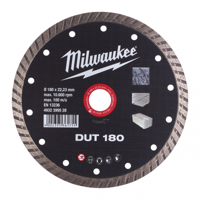 Алмазный диск Milwaukee DUT 180 мм (1шт) 4932399528