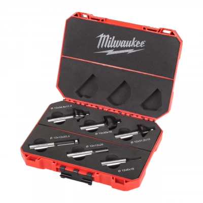 Фрезы по дереву (хвост. 12мм) набор 6ед. в пласт. кейсе Milwaukee ROUTER BIT 4932493578