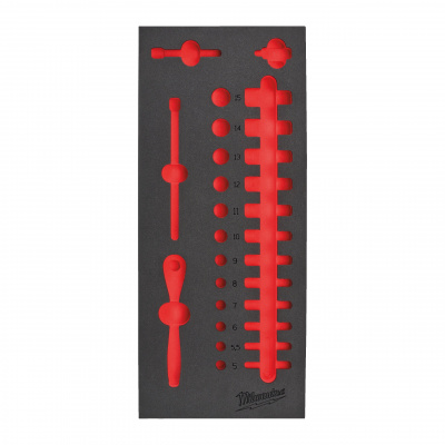 Empty Steel Storage Foam Insert Empty 28 pc 1/4\u0022 Ratchet and Skt Set Foam Insert 4932493662