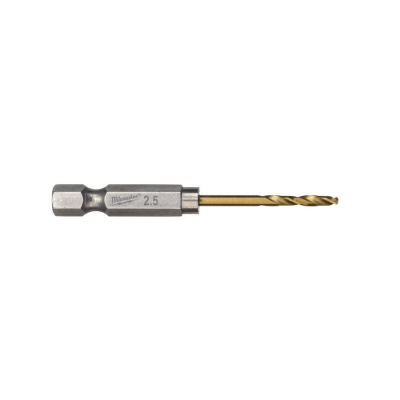 Сверло по металлу Milwaukee Shokwave HSS-G Tin Red Hex ⌀7,5 мм (1 шт) 48894718
