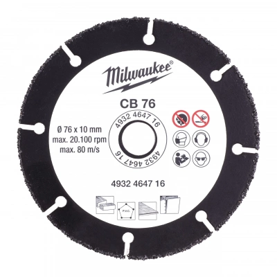 Диск циркулярный по дереву и пластику Milwaukee CB 76 x 10 мм ДЛЯ M12 FCOT 4932464716