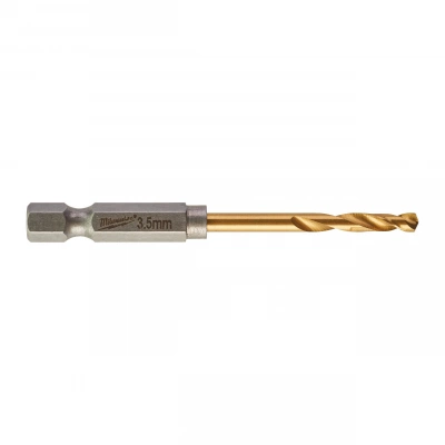 Сверло по металлу Milwaukee Shokwave HSS-G Tin Red Hex ⌀3,5 мм (10шт) 4932478177
