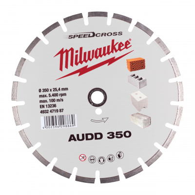Алмазный диск Milwaukee AUDD 350мм 4932471987