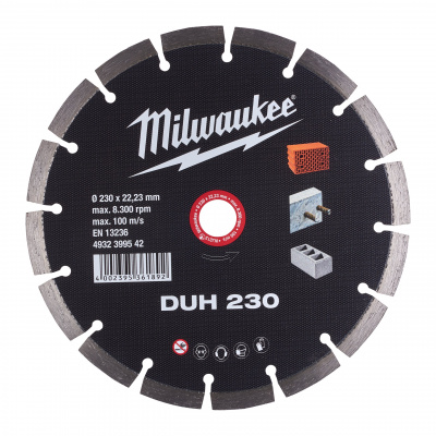 Алмазный диск Milwaukee DUH 230 мм (1шт) 4932399542
