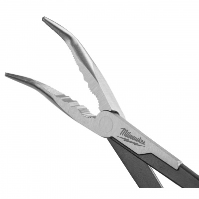 Длинногубцы Milwaukee удлиненные монтажные изогнутые 45° LONG REACH PLIER 4932492498