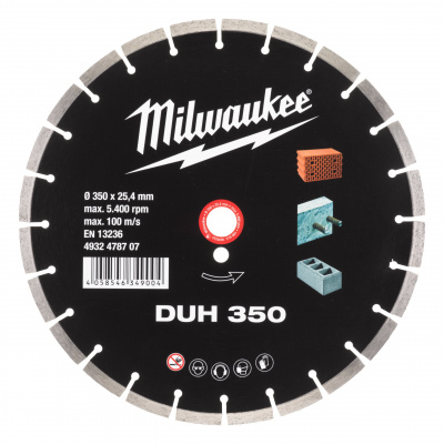 Алмазный диск Milwaukee DUH 350 мм (1шт) 4932478707