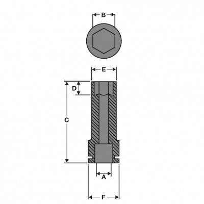 Головка ShW 1/2 SKT 13 мм MILWAUKEE 4932352851